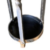 High Style Chromed Iron Art Deco Umbrella and Cane Holder Stand