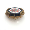 Late Victorian Italian Micro-Mosaic on Black Onyx Brooch