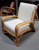 Restored 4-Strand Staple Arm Rattan Lounge Chair by Paul Laszlo