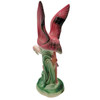 Mid-century Child & Mother Pink Flamingo Ceramic Tabletop Statue By Leftons