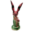 Mid-century Child & Mother Pink Flamingo Ceramic Tabletop Statue By Leftons