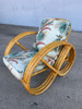 Rare 3-Strand Child Size Round Full Pretzel Rattan Sofa & Lounge Chair Set