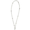 Gucci 17" Silver Interlocking Horse Bit Chain Necklace w/ Figa Fist Charm