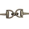 Gucci 17" Silver Interlocking Horse Bit Chain Necklace w/ Figa Fist Charm
