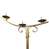 Hollywood Regency Brass-tone Floor Standing Candelabra w/ Claw-foot Base, Pair