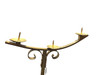 Hollywood Regency Brass-tone Floor Standing Candelabra w/ Claw-foot Base, Pair