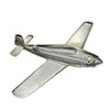 WWII Sweetheart P-47 Thunderbolt Fighter Airplane Brooch Silver Tone