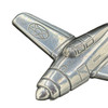 WWII Sweetheart P-47 Thunderbolt Fighter Airplane Brooch Silver Tone