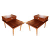 American of Martinsville Two-Tier Bedside Table Pair