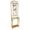 Restored Aesthetic Movement Tiger Tortoise Bamboo Hall Tree With Mirror