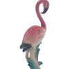 Mid-century California Pottery Ceramic Inquisitive Pink Flamingo Figurine