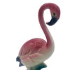 Mid-century California Pottery Ceramic Inquisitive Pink Flamingo Figurine