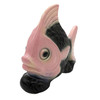 Mid-century California Pottery Pink & Black Ceramic Angel Fish Pocket Planter