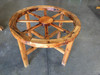 Western Folk Art Wagon Wheel Table and Chairs Set, 1960