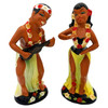 Hawaiian Hula Girl & Ukulele Player Ceramic Statue Set by Kreiss Company