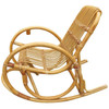 Restored Rare Snake Arm Rattan Rocking Child Chair