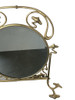 French Art Nouveau Brass Fire Screen with Mirror