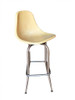 Midcentury Fiberglass Shell Swivel Bar Stool, Pair