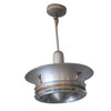 Aluminum Ceiling Pendant with Neoclassical Accents