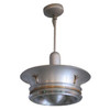 Aluminum Ceiling Pendant with Neoclassical Accents