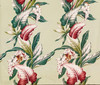 MCM Style Cotton Broadcloth Fabric w/ Tropical Flower & Leaf Design by Trendtex
