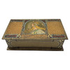 Whitman's Salmagundi Chocolates Mucha Style Art Nouveau Gold-tone Metal Tin Box