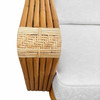 Original Rattan By Paul Frankl, Multi-Strand Sofa and Chaise Lounge