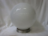 1970s Round Sphere Milk Glass Ceiling Globe with Fitter