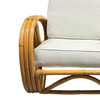 Restored Mid-century Rattan 3-Strand 3/4 Reverse Pretzel Sectional Settee Sofa