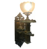 Bronze & Copper Edwardian era Torchiere Electric Wall Sconce, 2 Available