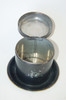 Vintage Post War Japanese Black Aboloni Round Tea Caddie Canister