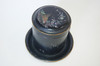 Vintage Post War Japanese Black Aboloni Round Tea Caddie Canister