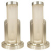 Streamline Machined Aluminum Cylinder Café Table Lamp Pair by Saturn Lighting