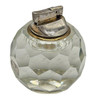 Hollywood Regency Hand Cut Multi Faceted Crystal Table Lighter