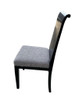 Set of Six Scrolling Back Wooden Oak Dining Chairs by Four Hands