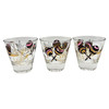 Set of Six Mid-century Gold Leaf Glasses with Maracas Design by Gay Fad Studios