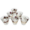 Set of Six Mid-century Gold Leaf Glasses with Maracas Design by Gay Fad Studios