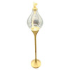 Post Modern German Brass "Clear Drops" Oil Lamp Candlestick by Freddie Andersen