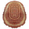 8' Foot Hand Woven Tricolor Oval Scandinavian Shag Rug