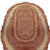 8' Foot Hand Woven Tricolor Oval Scandinavian Shag Rug