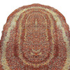 8' Foot Hand Woven Tricolor Oval Scandinavian Shag Rug