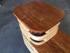 Pair Art Deco Stacked Rattan Side Table with Legs