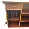Mid-century James Mount Style Stacked Rattan Corner Bar w/ Asian Xie Shan Roof