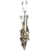 Tom Greene Style Brutalist Torch-Cut Brass Torchiere Floor Lamp