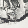Drawing Hasidic Dancers Judaica Portrait Lithograph by Melchi Hundler 140/150