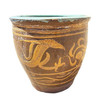 Antique Century Chinese Egg Art Pottery Holder Bird & Dragon Jardinière Planter