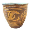Antique Century Chinese Egg Art Pottery Holder Bird & Dragon Jardinière Planter