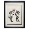 Framed "Personettes" Silhouette Art Lithograph by Julie Dennis, Framed