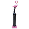 8 Foot Bespoke Flamingo on Roman Column Pedestal Mixed Media Sculpture, 2 Availa