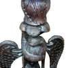 19th Century Anglo Indian Carved Bird & Serpent Wooden Blackwood Plant Stand